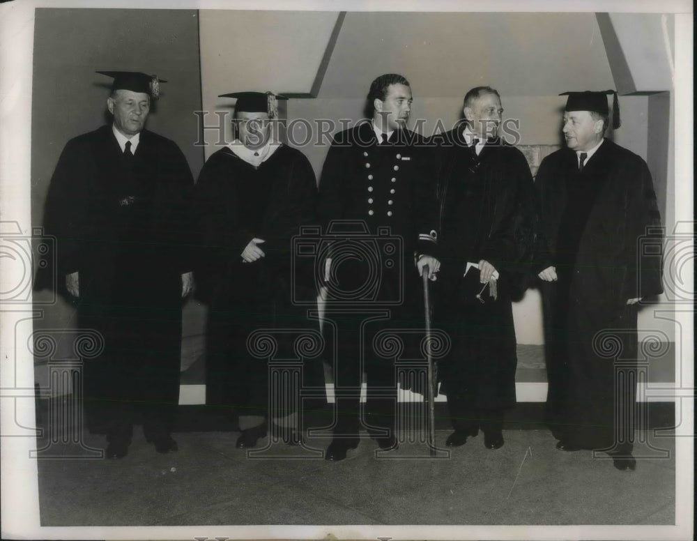 1938 Press Photo New sweden comission receives honorary degrees. - nec38544 - Historic Images