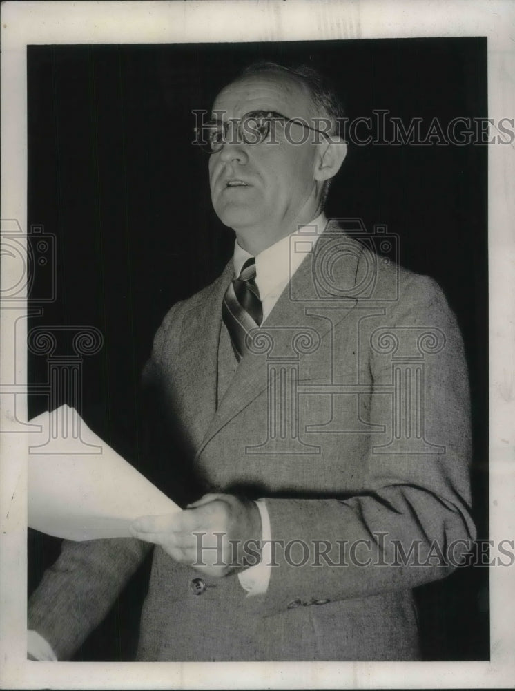 1939 Press Photo Educator testifies before Senate Committee, Frank P.Graham - Historic Images