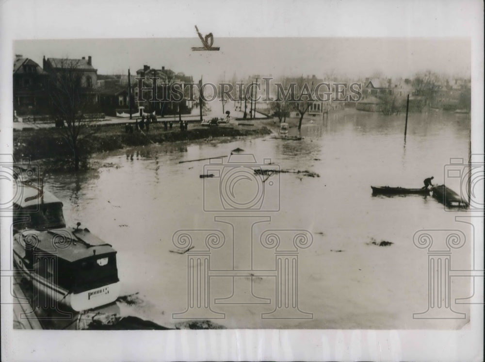 1937 Press Photo Wheeling West Virginia Flood-Historic Images