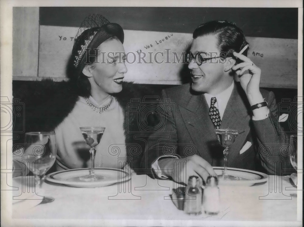 1945 Press Photo Prince Carl John Bernadette and Wife-Historic Images