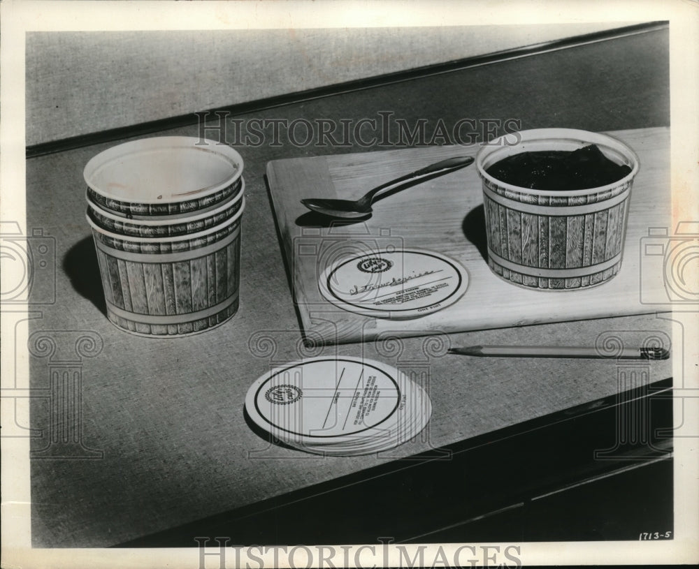 1962 Press Photo Storage bucket for type of food storage - Historic Images