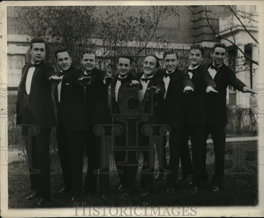 1929 Harvard Dramatic Club Chorus Rehearses for A Close Up - Historic Images