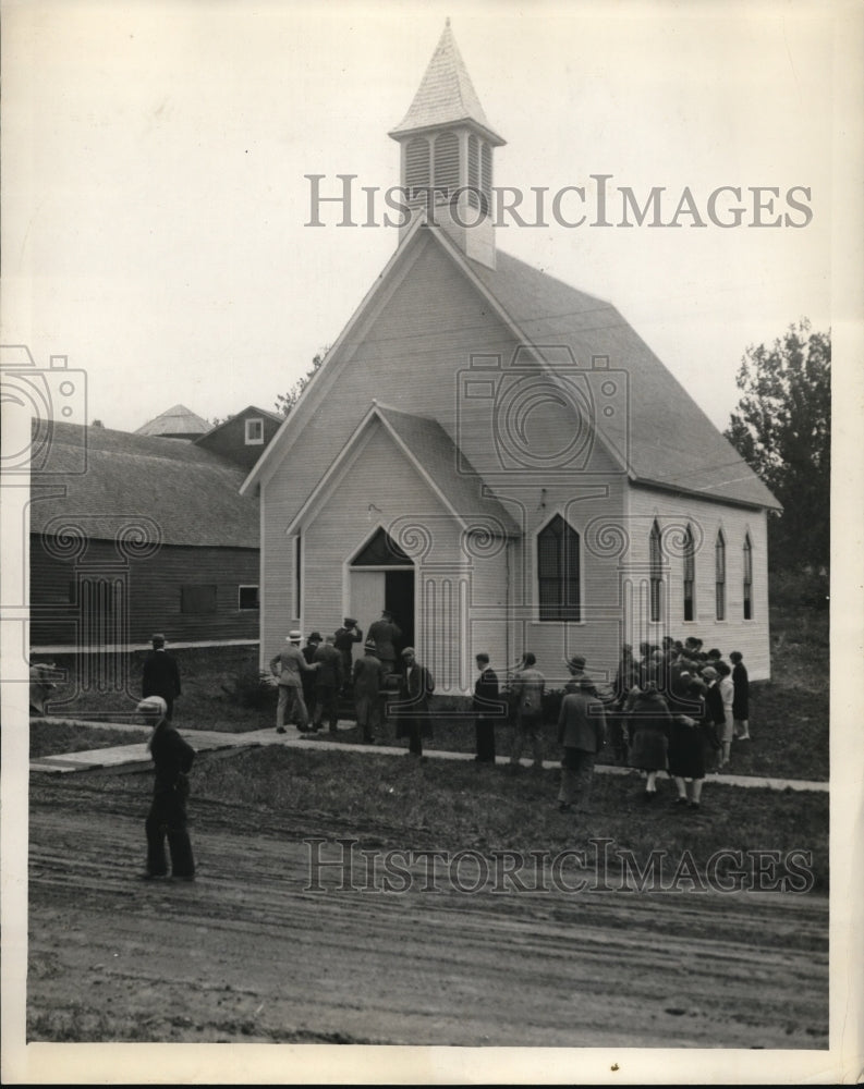 1928 Press Photo Bule Wisconsin Congregation Church - nec39433 - Historic Images