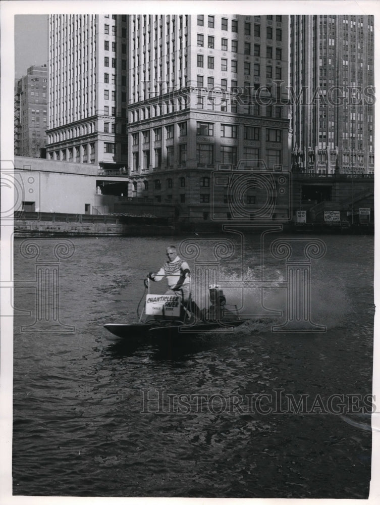 1959 Press Photo Chicago River Skiing John Alward Eagle River Wis- Historic Images