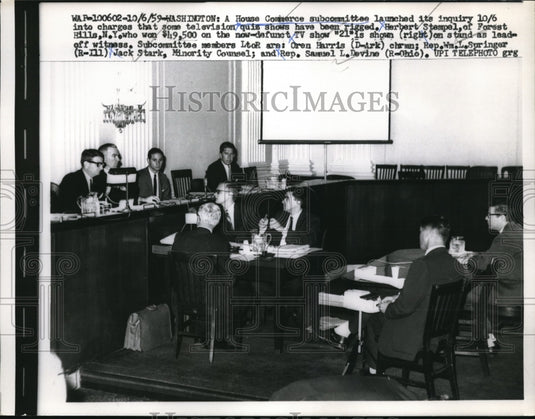 1959 Press Photo Jack Stark,Rep Samuel Devine & Herbert Stempel in Washington DC - Historic Images