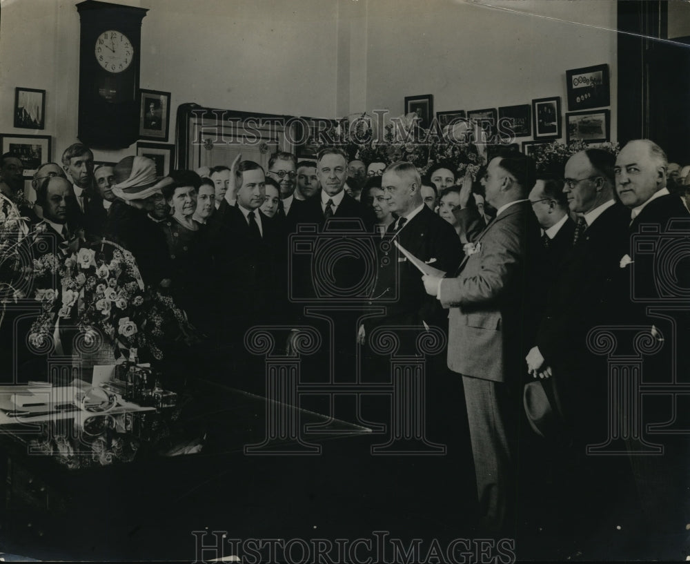 1928 Press Photo Robert Rigor sworn in as Chief Clerk of Post Office - Historic Images