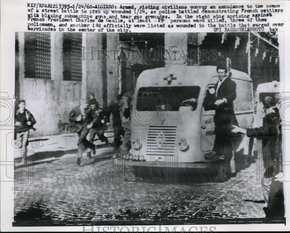 1960 Press Photo Armed Civilians versus Policemen - nec39929 - Historic Images