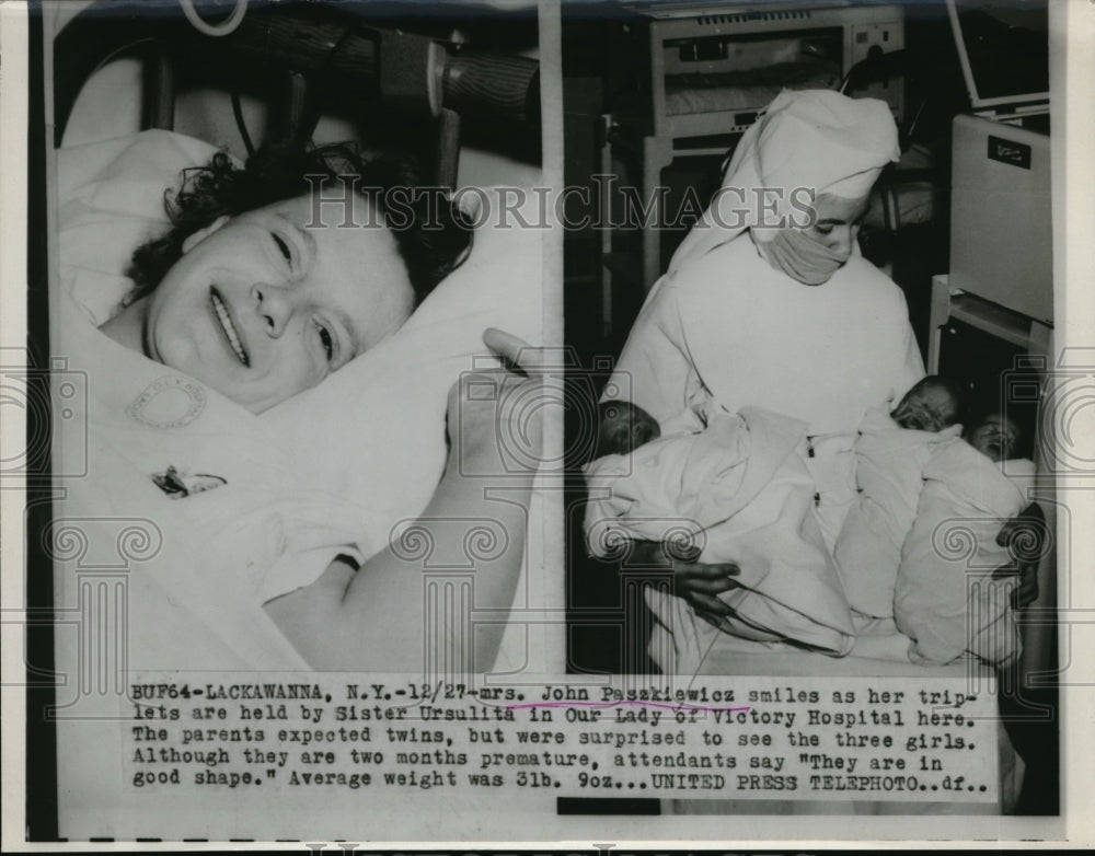 1958 Twins becomes Triplets - Historic Images