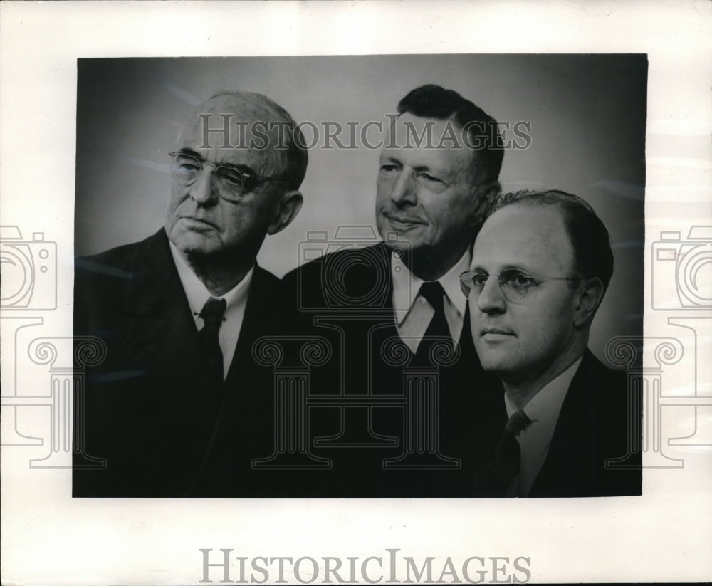 1950 Press Photo The 3 directors of the General Electric Research laboratory. - Historic Images