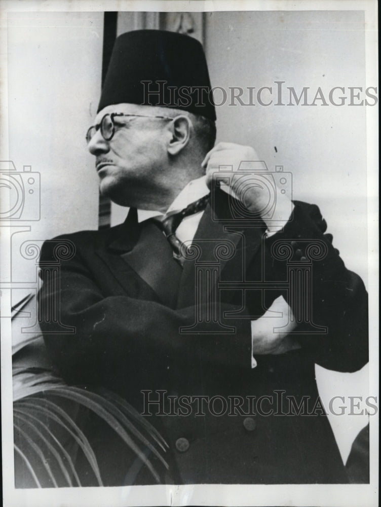 1950 Press Photo Prince Said Tousson To Marry Nawal Zaki - Historic Images