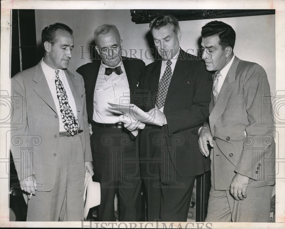 1946 Press Photo D.C. board of CIO Comm. DJ McDonald,G Addes,Wm Pllock,J Kroll - Historic Images