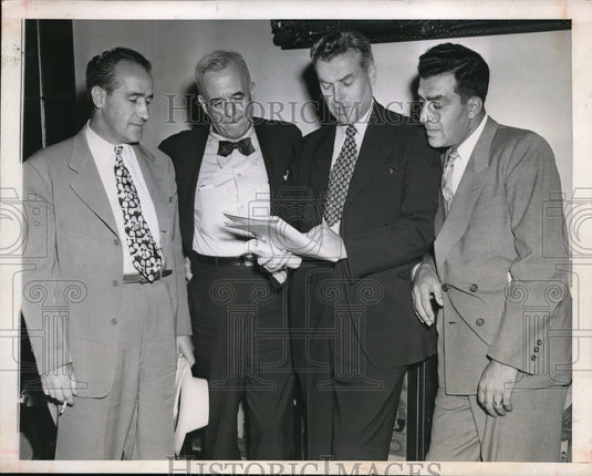 1946 Press Photo D.C. board of CIO Comm. DJ McDonald,G Addes,Wm Pllock,J Kroll - Historic Images