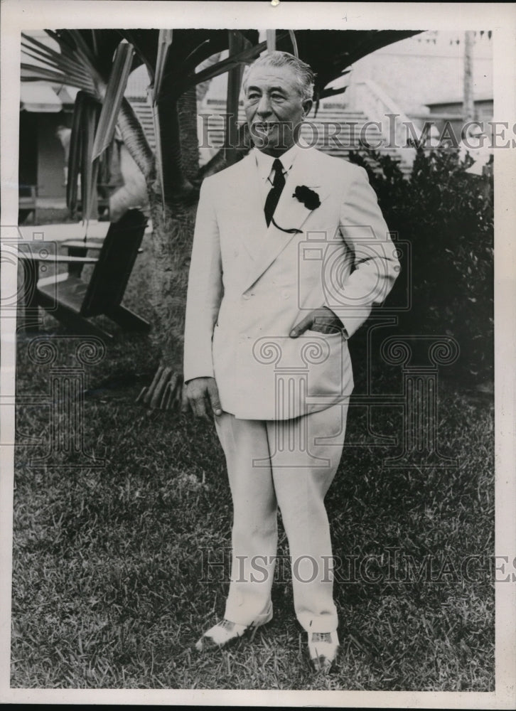 1936 Press Photo Dr Charles Paterno, Roney Plaza - Historic Images