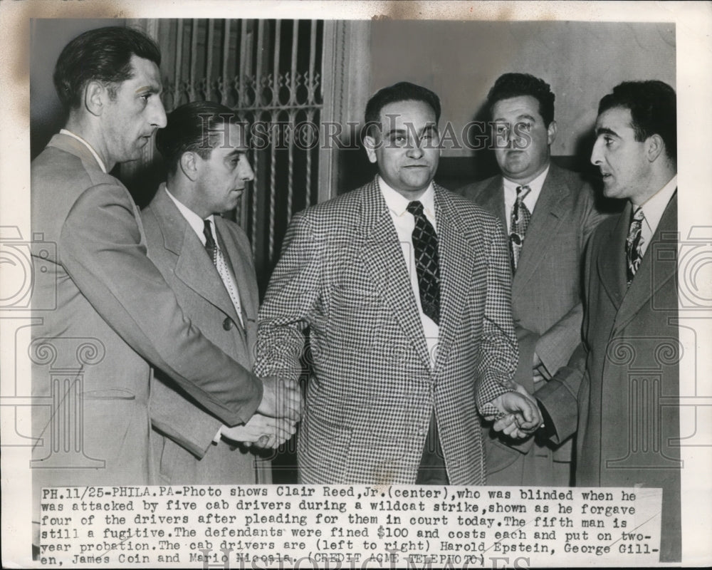 1949 Press Photo Philadelphia Pennsylvania Clair Reed Jr Blinded In Accident - Historic Images