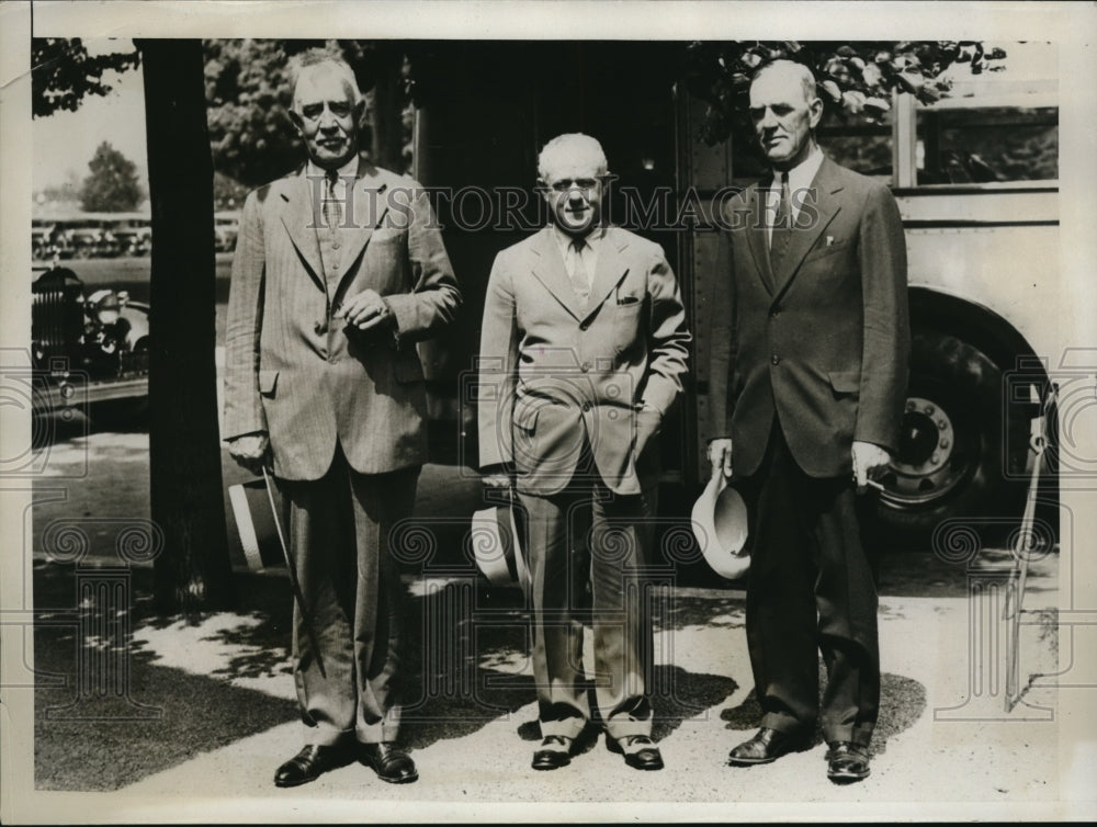 1933 Press Photo W.G. Fripp, George A. Nichol &amp; R.D.Starbuck to send out notice - Historic Images