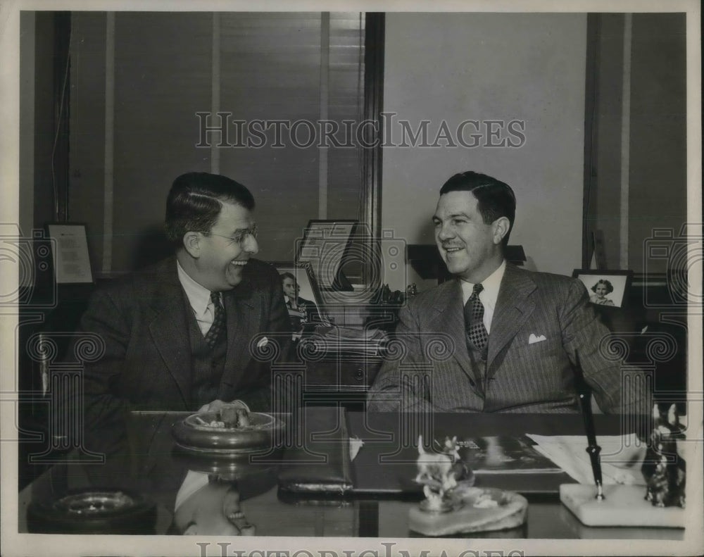 1946 Press Photo Executive Secretary Piquet &amp; Vice President Schrank - Historic Images