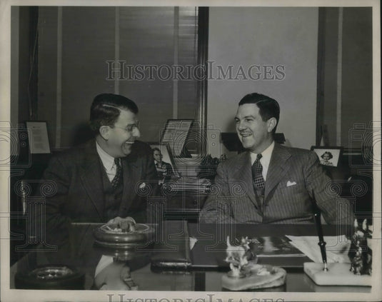 1946 Press Photo Executive Secretary Piquet & Vice President Schrank - Historic Images