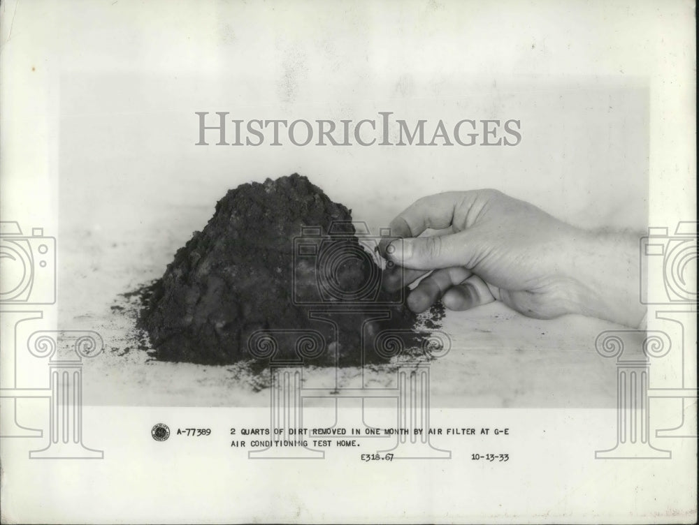 1933 Press Photo Dirt from average home per year - Historic Images