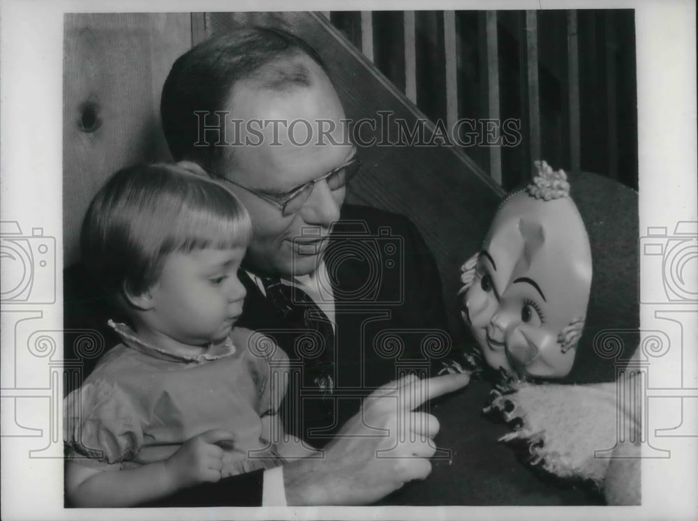 1949 Press Photo Presidential Aide Charles Murphy & Daughter Elizabeth - Historic Images
