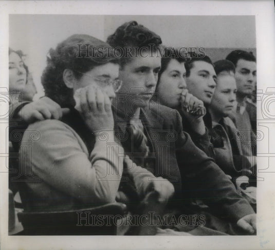 1937 Press Photo Protest murder sentence of Nick Megugorac, a 15-year old boy. - Historic Images