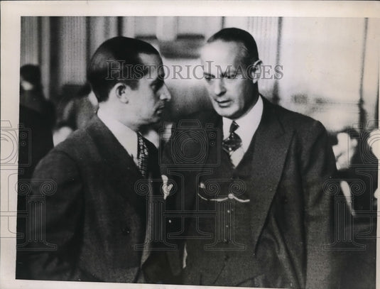 1934 Press Photo Atty.Gen of N.J. Davis A.Wilentz and Atty. James M. Fawcett-Historic Images
