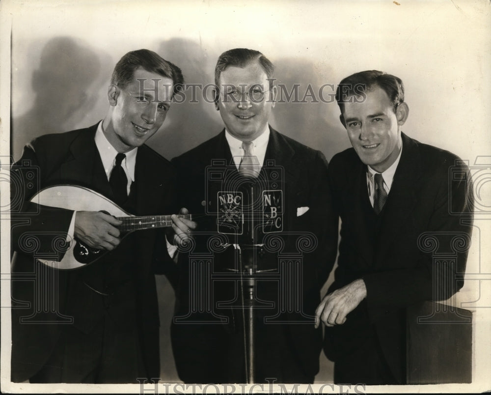 1931 Press Photo NBC Singers Dwight Latham, Wamp Carlson and Guy Bonham. - Historic Images