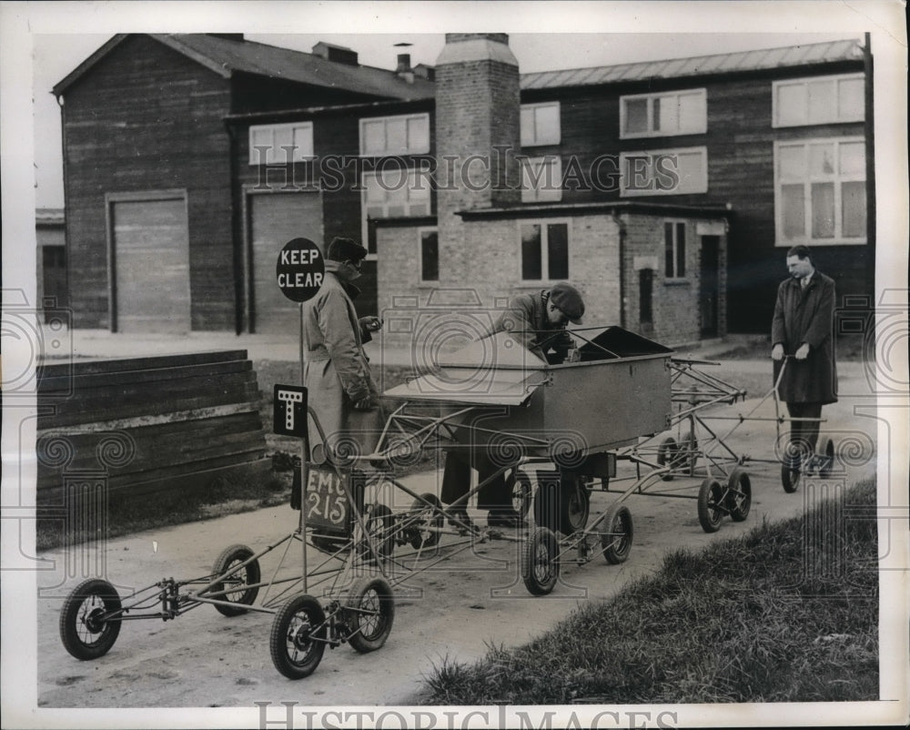 1938 Press Photo machine to detect irregularities in road surfaces - Historic Images