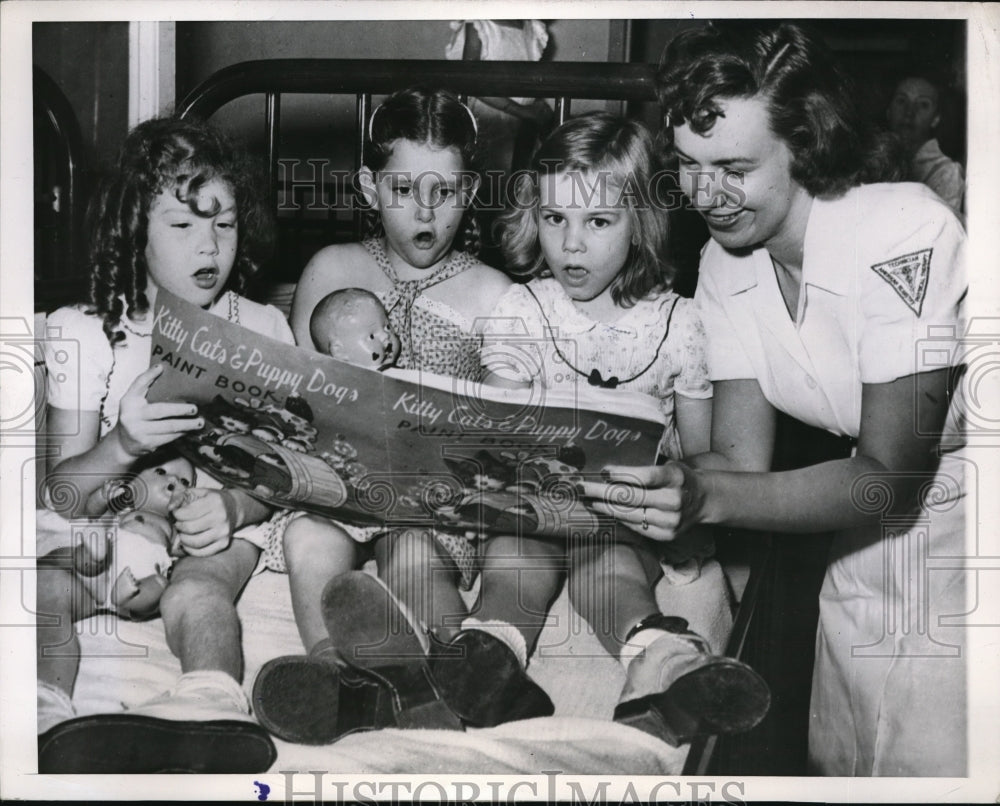 1947 Press Photo St Louis Missouri Shirley Peterson Polio Patients St Anthony&#39;s - Historic Images