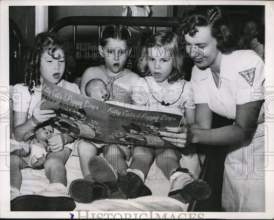 1947 Press Photo St Louis Missouri Shirley Peterson Polio Patients St Anthony's - Historic Images