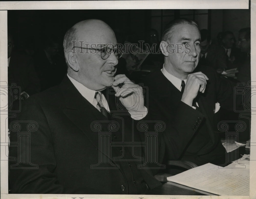 1942 Press Photo Standard Oil President W.S. Farish with Vice-President Howard- Historic Images