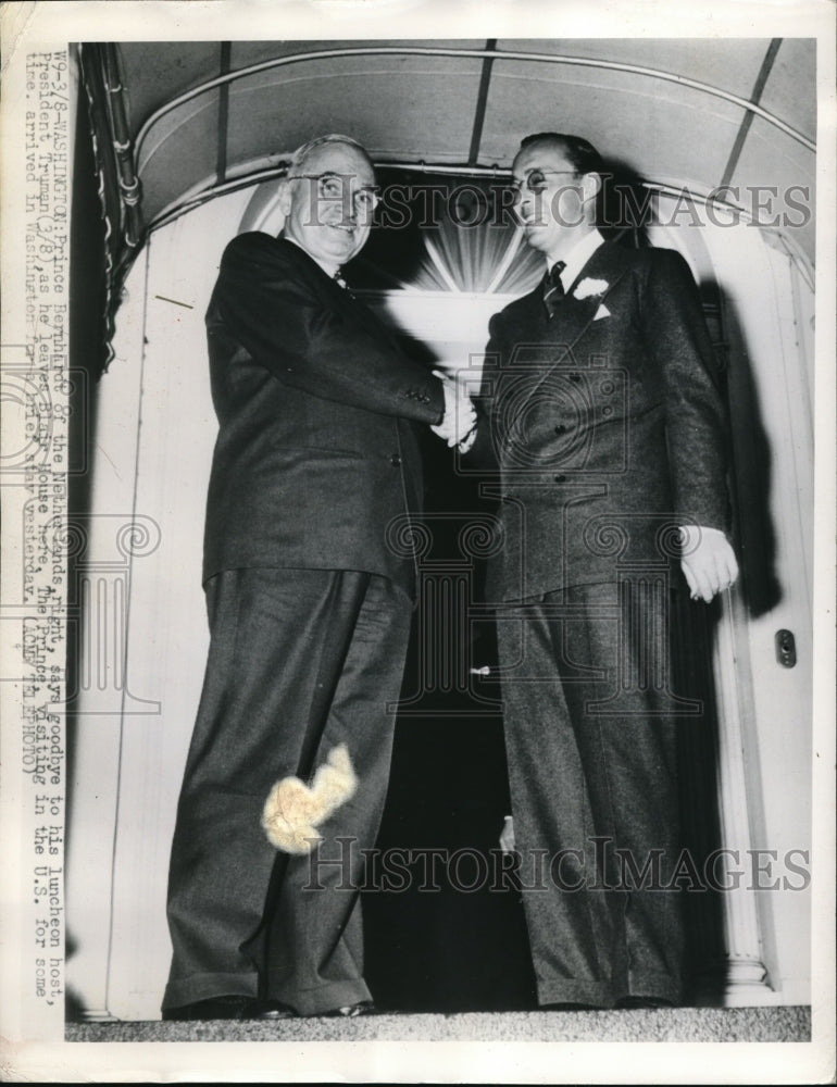 1950 Press Photo The Prince and the President - Historic Images