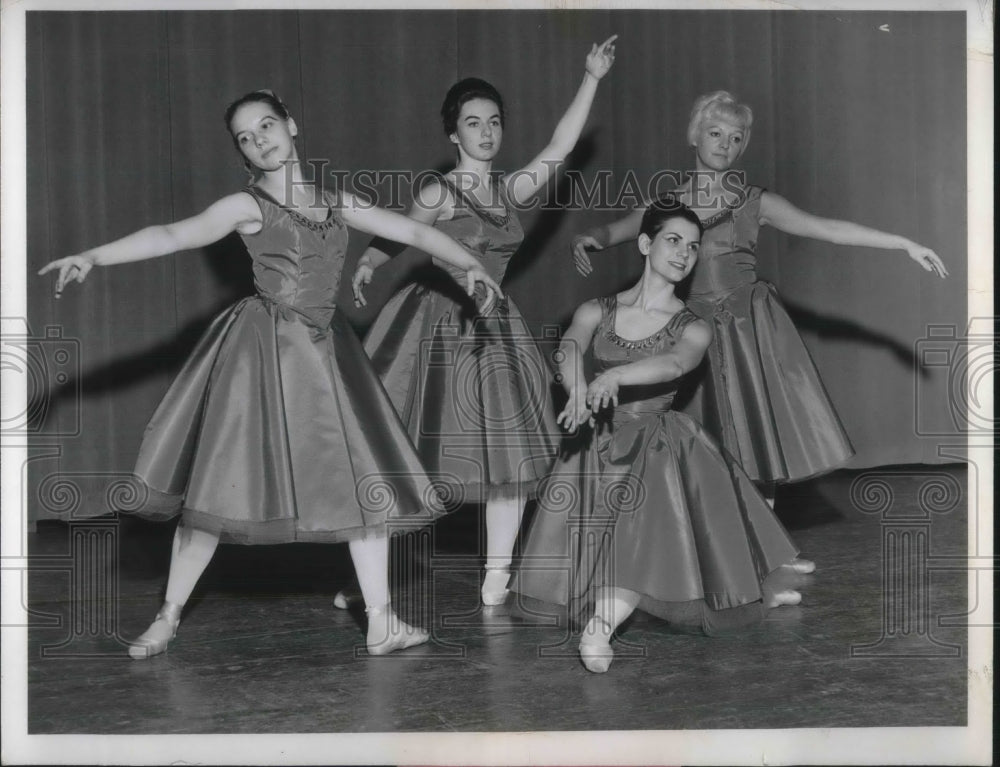 Press Photo Cleveland, Ohio Ballet, A Wise,M Kus,Mrs A Upson, E Krenvci - Historic Images