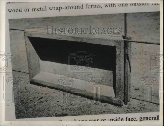 1954 Press Photo Picture of a wooden frame. - Historic Images
