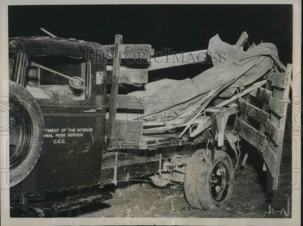 1938 Press Photo McDonald Pennsylvania Peace Parade Truck Wreck - Historic Images
