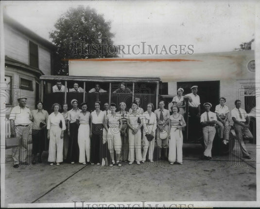 1933 Press Photo Georgia Town Larwick Harvests Watermelons Profits Trip North - Historic Images