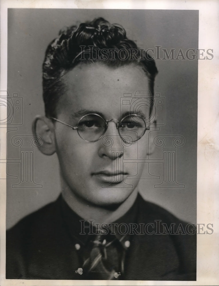 1940 Press Photo Benjamin Winters Ohio State medical student missing prior to be - Historic Images