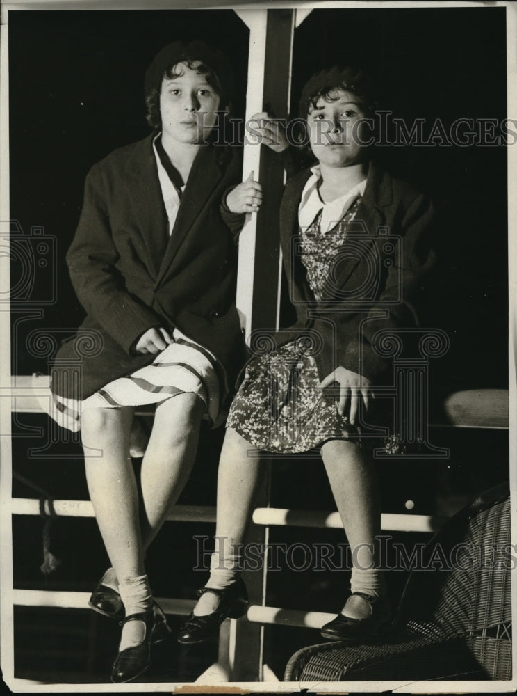 1931 Press Photo Gladys and Lilian Sacasa landed from the SS Sta Teresa at LA - Historic Images