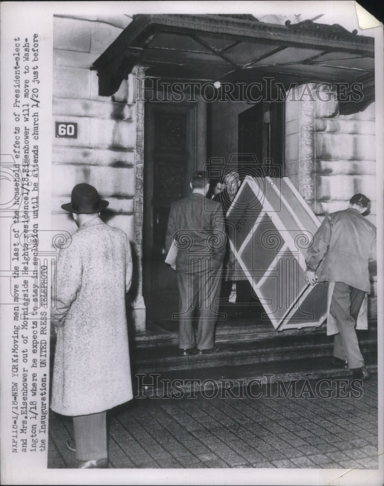 1953 Press Photo moving President elect Eisenhower to Washington D.C. - Historic Images