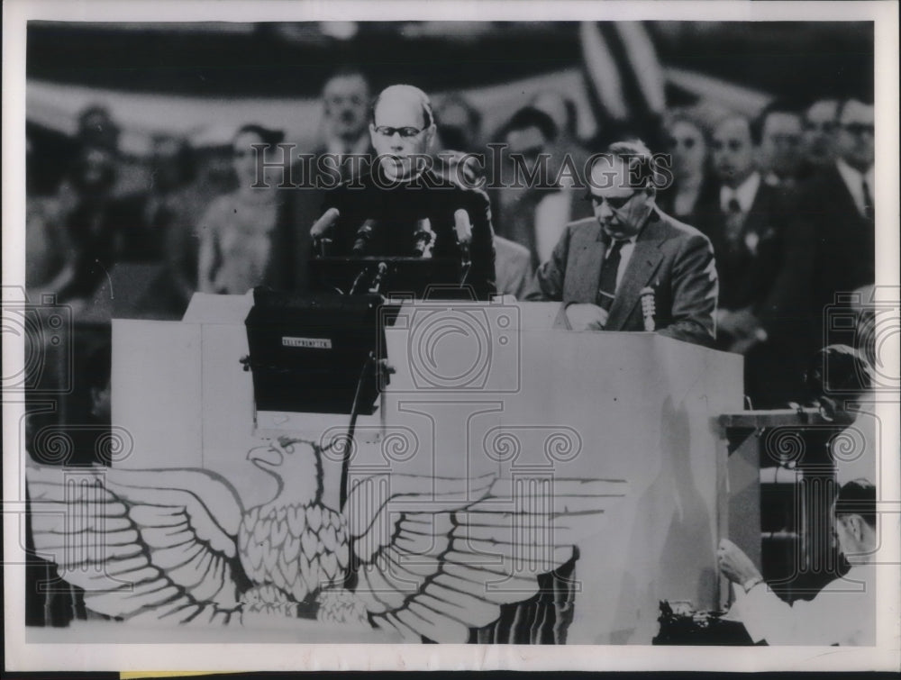 1952 Press Photo Rev. Dr. Joseph Simonson performs opening of GOP Convention - Historic Images