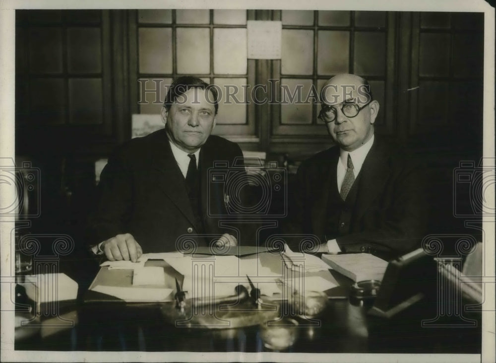 1929 Senator S.W.Brookhart of Iowa District Atty. Leo Rover. - Historic Images