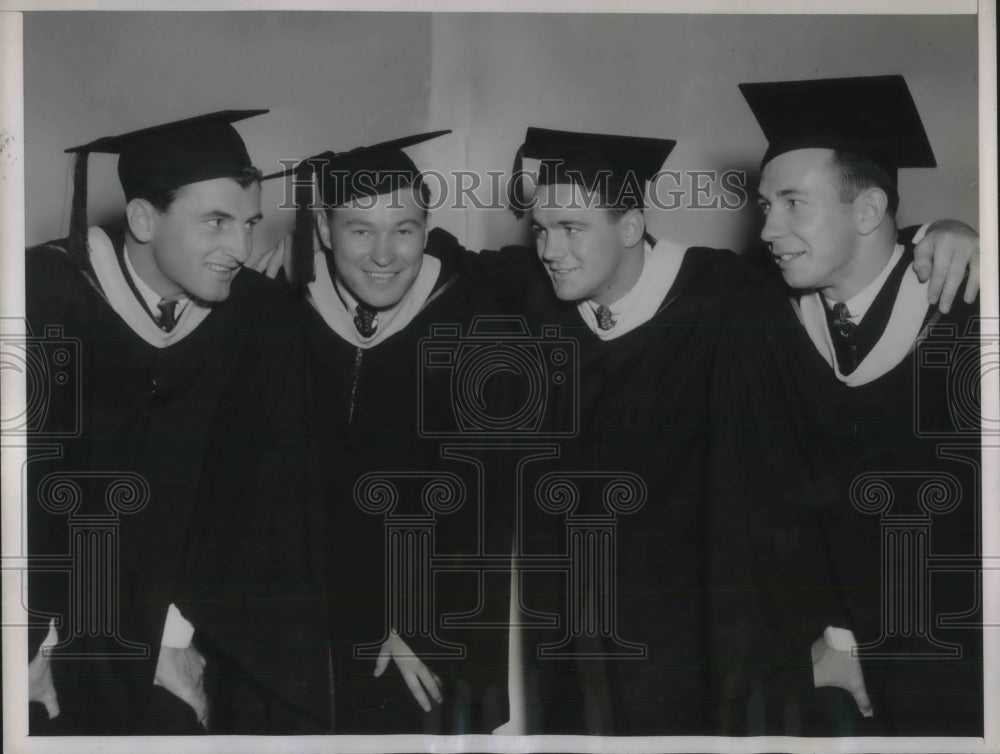 1937 Press Photo Backfield of the 1936 Univ. of Pennsylvania Football Team . - Historic Images