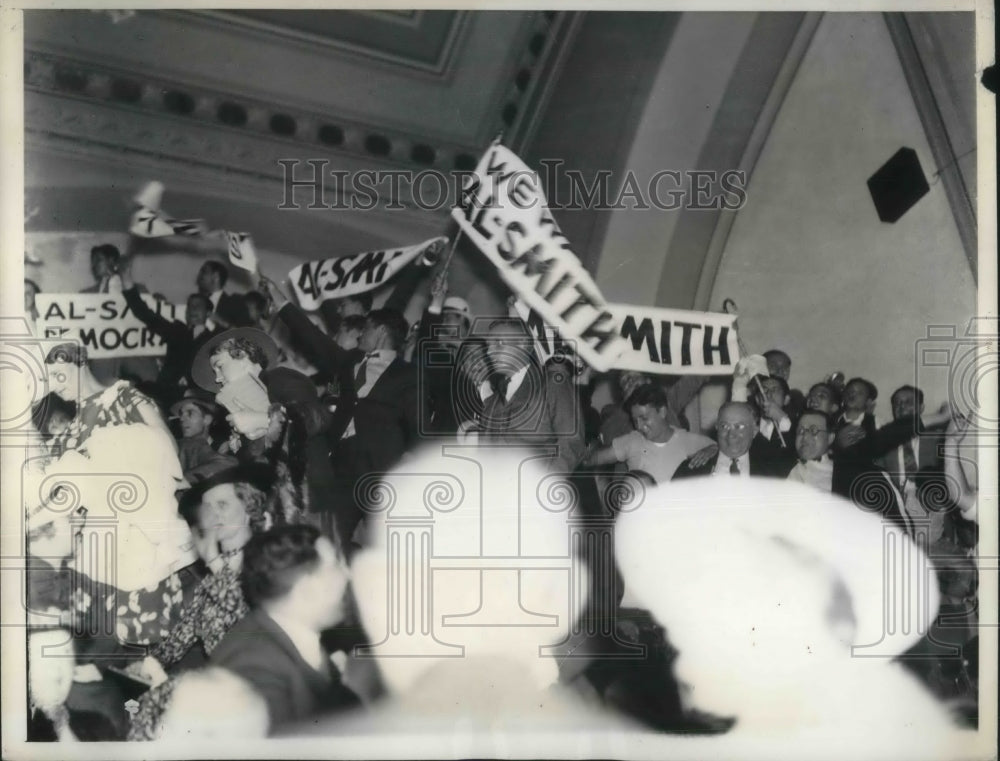 1936 Press Photo Near riot at Democrats Convention - Historic Images