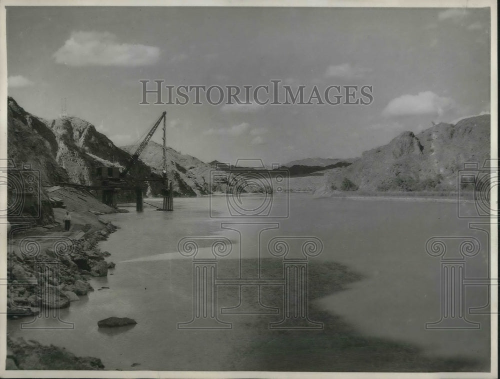 1934 Press Photo Parker Dam National Guard - Historic Images