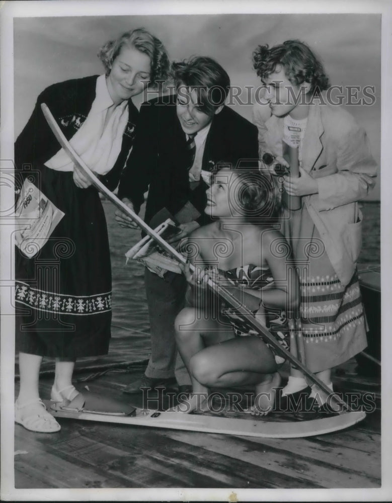 1950 Press Photo Ann Williamson, Agnes Nygood, Bo Kjellen and Helle Larsen-Historic Images