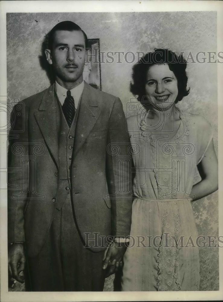 1931 Press Photo Jack D Spencer &amp; Wife Adelaide His Father was Murdered - Historic Images