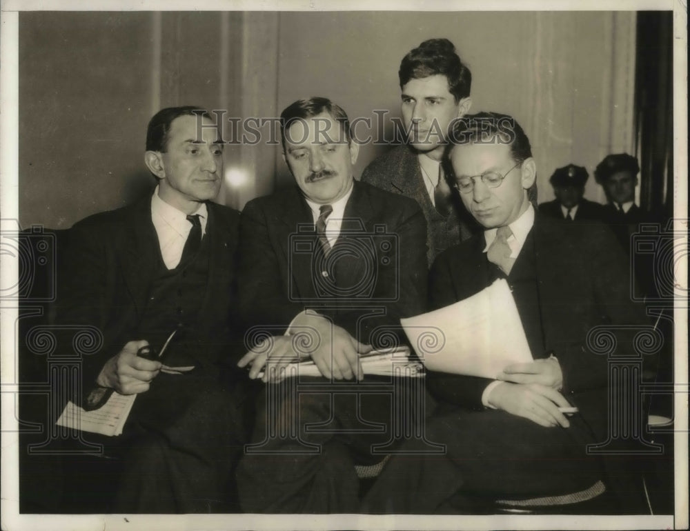 1935 Press Photo D.C. L Amter,E Browder,H Benjamin,N Gronheim - Historic Images