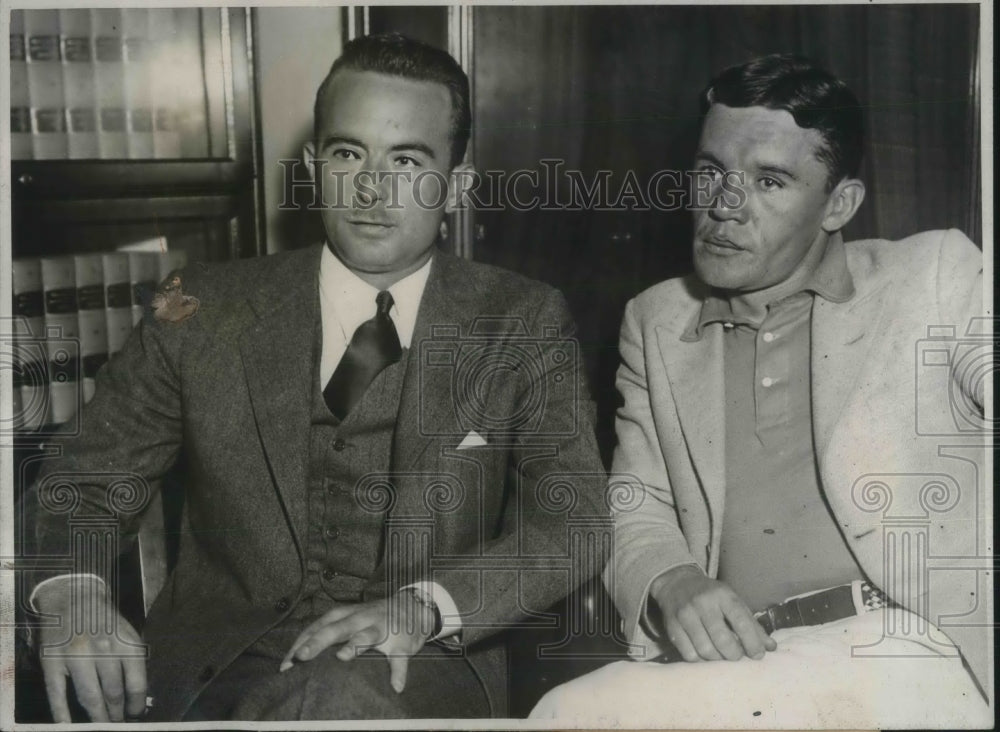 1932 Press Photo Frank Clasdy On Trial For Monkey Wrench Attack On DA Employee - Historic Images