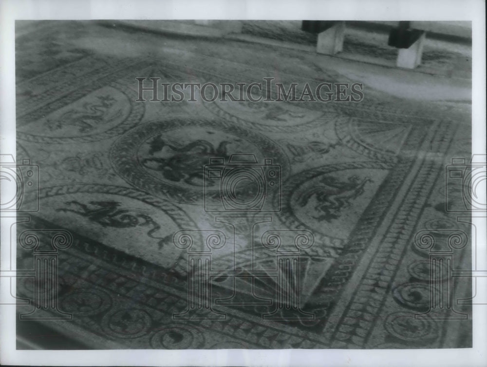 1969 Press Photo Mosaic Floor at Fishbourne - Historic Images