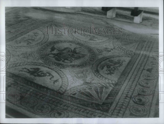 1969 Press Photo Mosaic Floor at Fishbourne - Historic Images