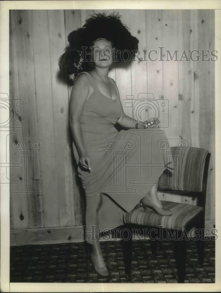 1933 Press Photo Mrs. Francis Gallatin during the Burlesque Fancy Dress Party - Historic Images